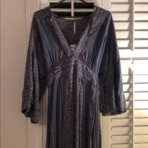 Blue free people maxi dress